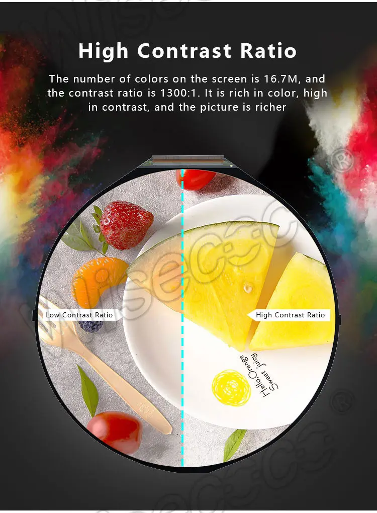 5 inch 1080x1080 round lcd display with mipi