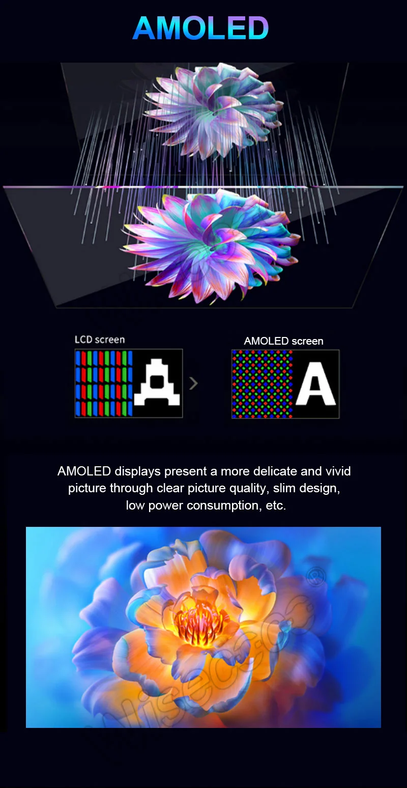 8 inch 2K oled module amoled display
