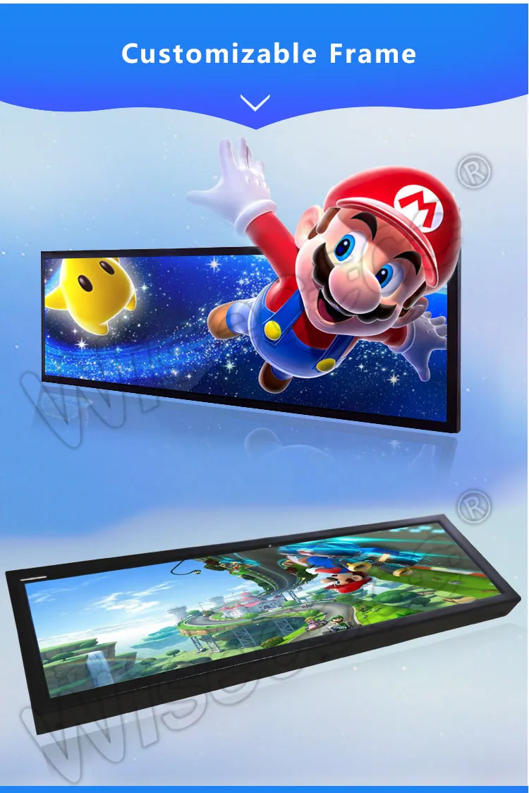 8.8 inch 1920x480 touch screen stretched bar lcd display