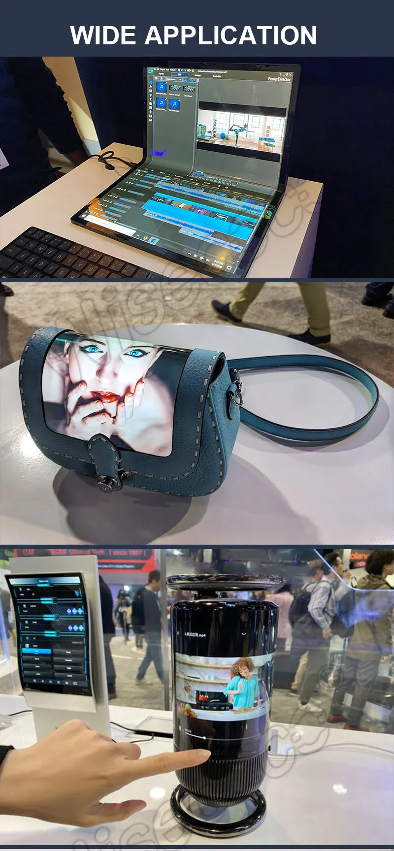 13.3 inch 2048x1536 flexible amoled display