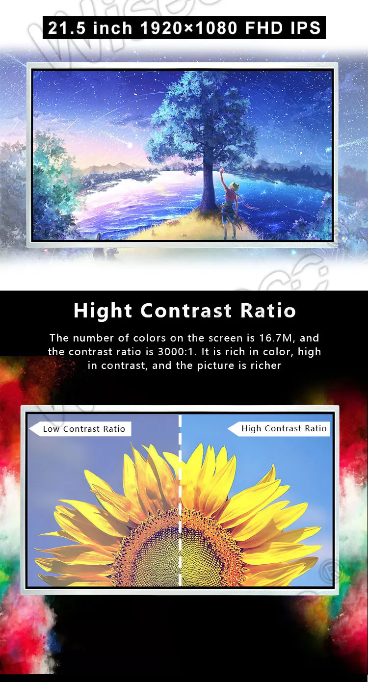 21.5 Inch Custom TFT-LCD Module Display 1920x1080 IPS Lcd Display