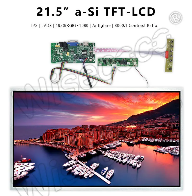 21.5 Inch Custom TFT-LCD Module Display 1920x1080 IPS Lcd Display
