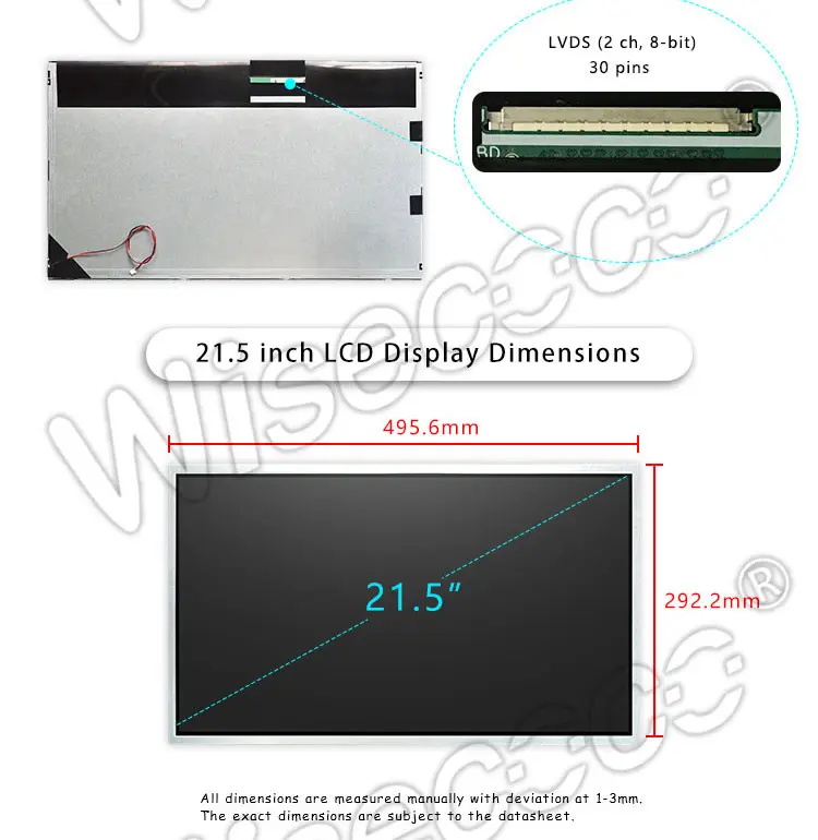 21.5 Inch Custom TFT-LCD Module Display 1920x1080 IPS Lcd Display