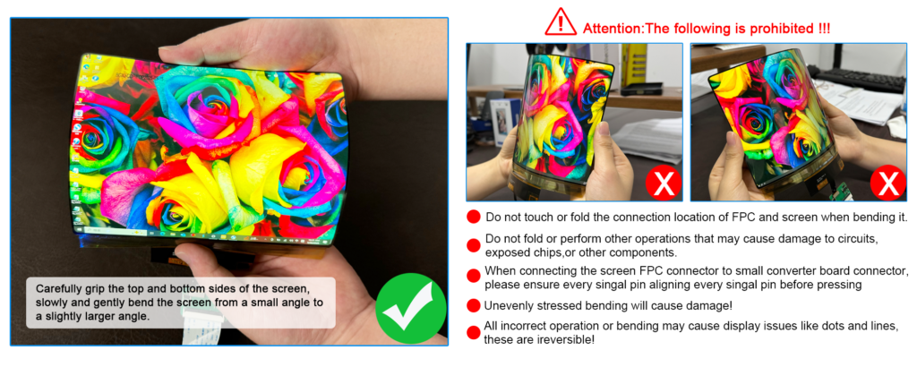 8 inch IPS flexible oled display solution