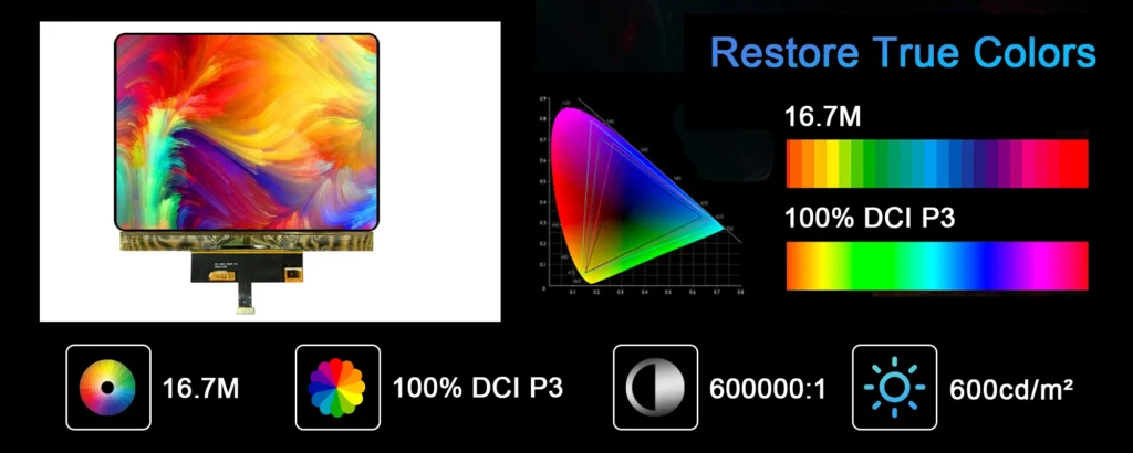 8 inch 2k flexible oled display