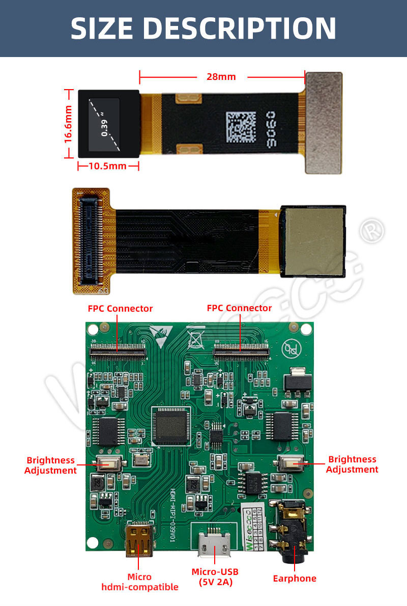 0.39 inch micro oled display