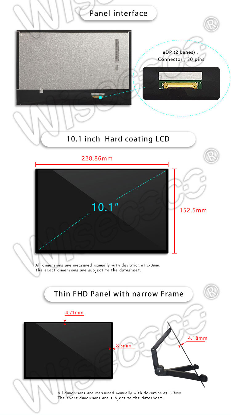 10.1 inch 1920 1200 lcd screen