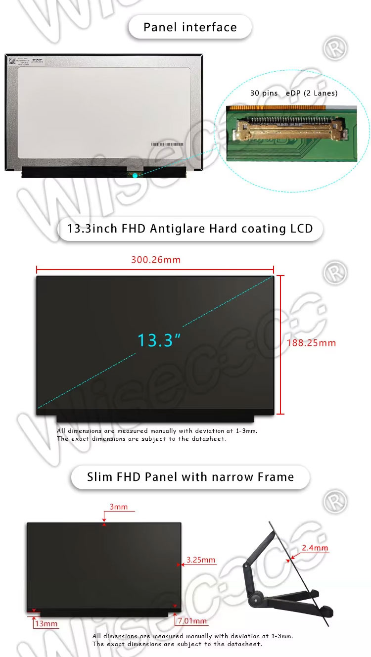 13.3 Inch 1920x1080 LCD Panel