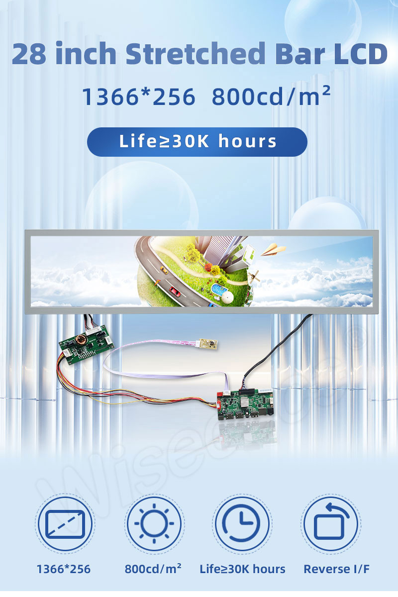 28 inch 1366 256 stretched lcd