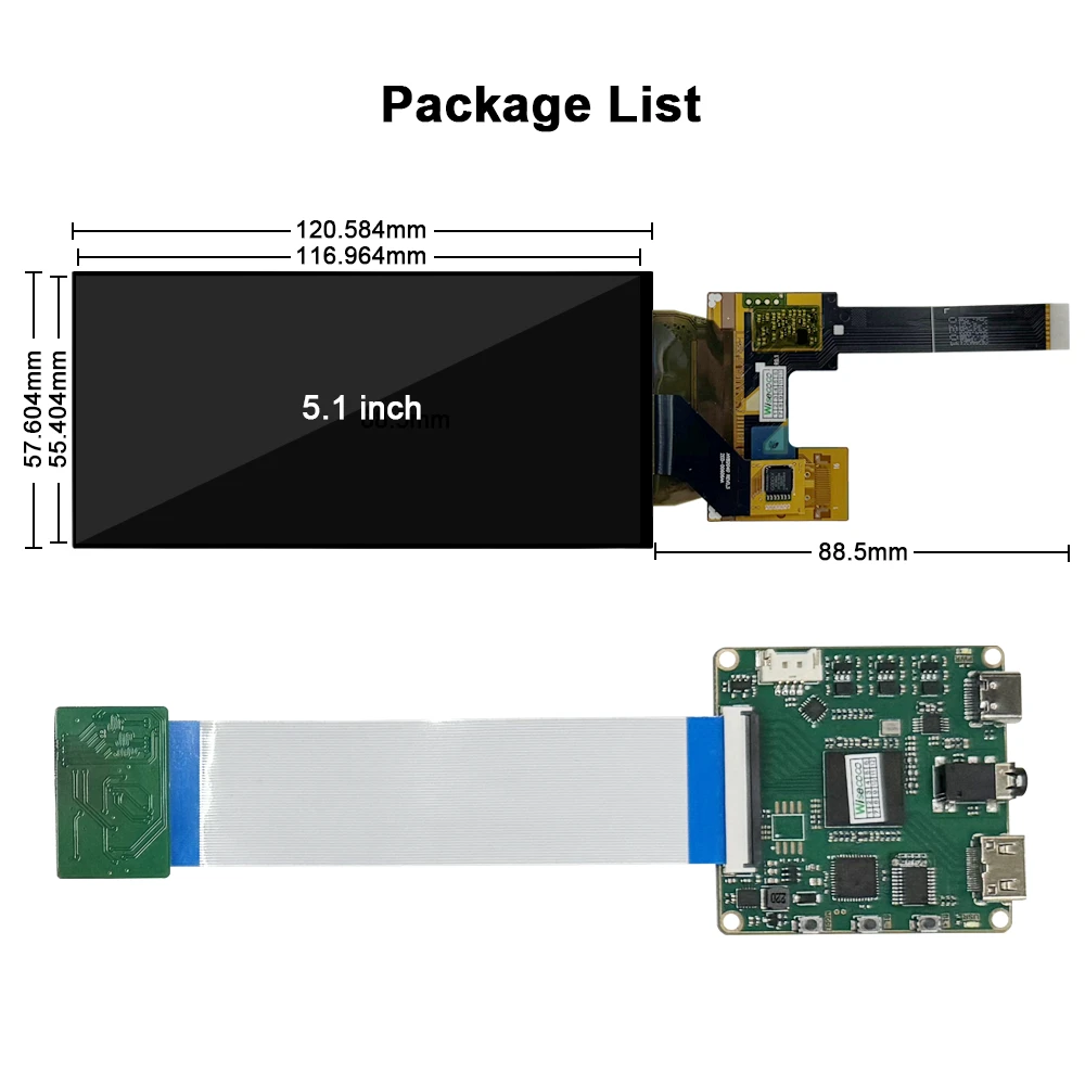 5.1 inch flexible amoled display