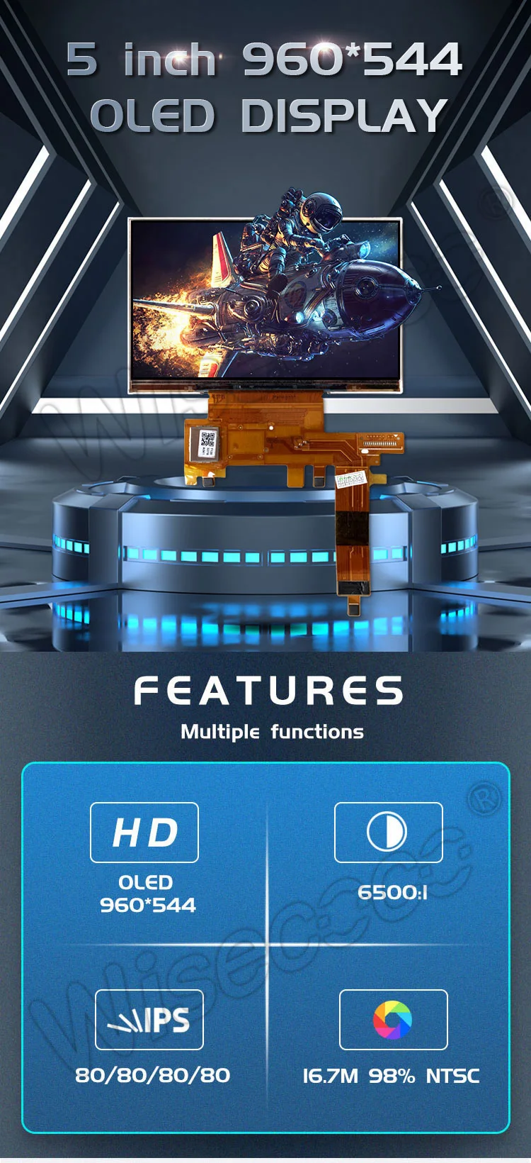 5 Inch 960*544 Oled Display Module 