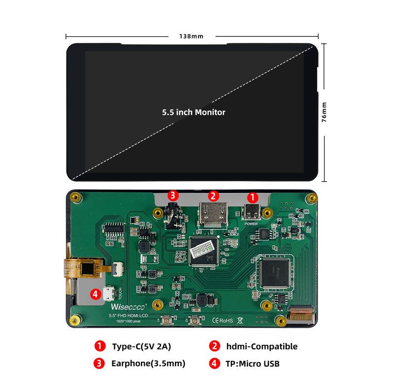 5.5 Inch Raspberry Pi Touch Screen
