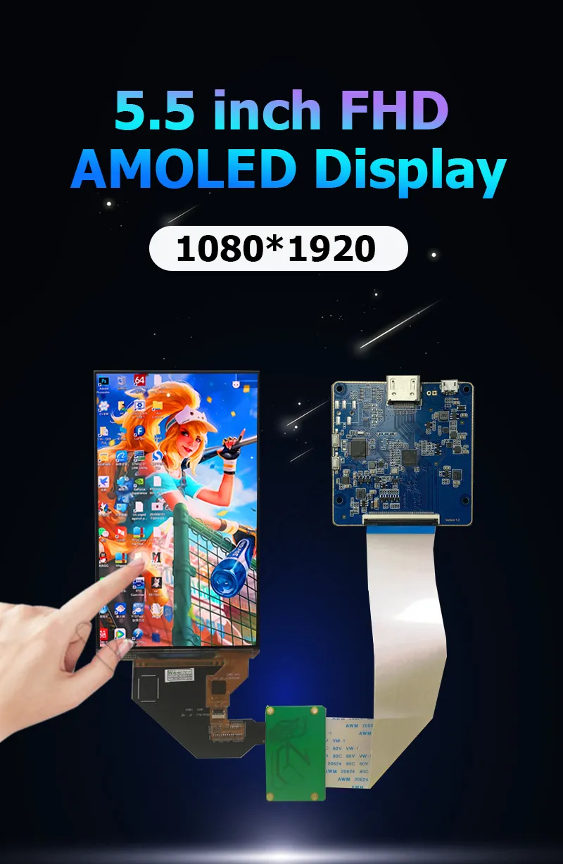 Original 5.5 Inch AMOLED Display Screen with touch