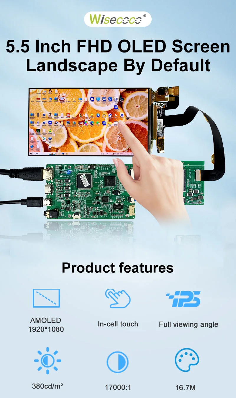 5.5 Inch Fhd 1920x1080 Oled Display Panel