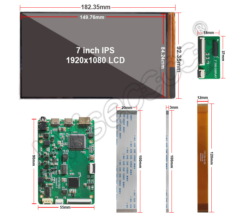7 inch tft lcd display