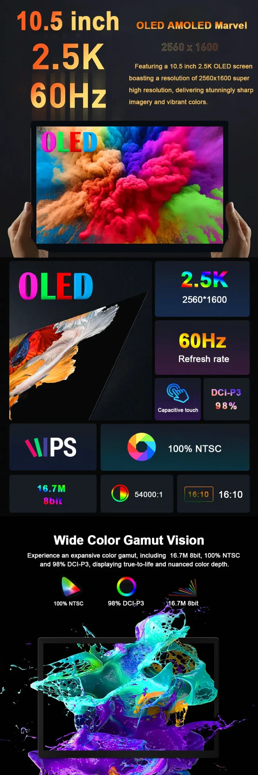 10.5 Inch 2.5K OLED Display
