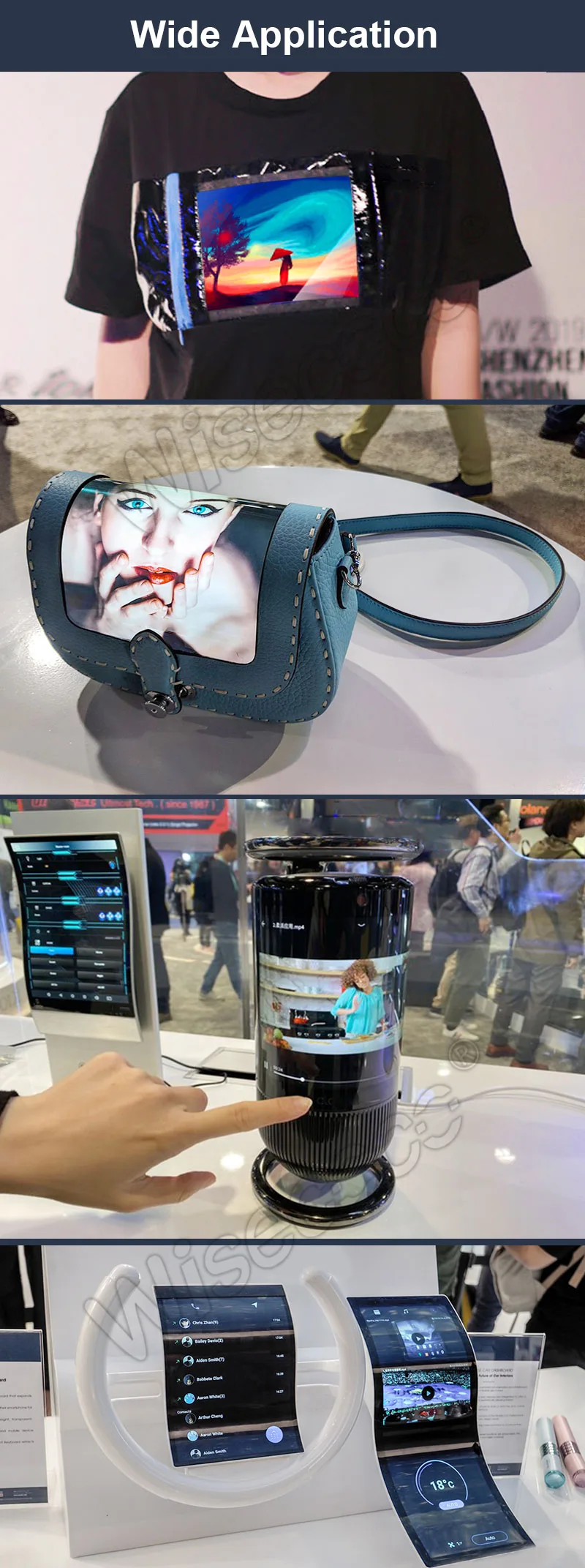 13.3 inch flexible touch screen display