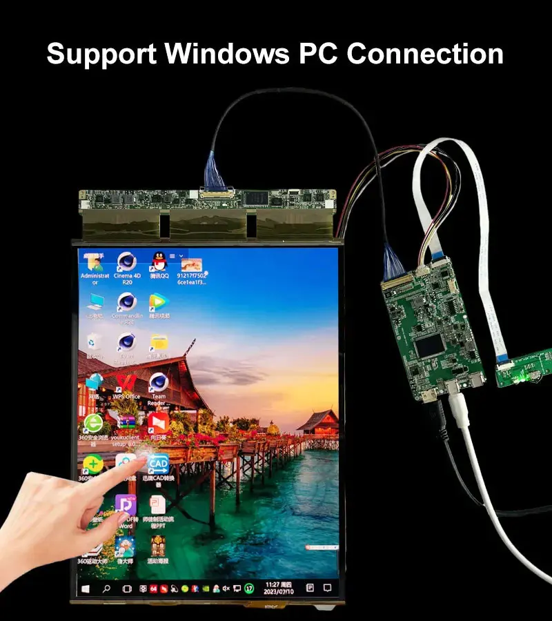 13.3 inch flexible touch screen display