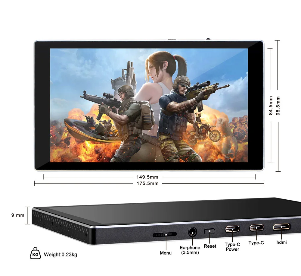 7 inch 1080p portabel monitor