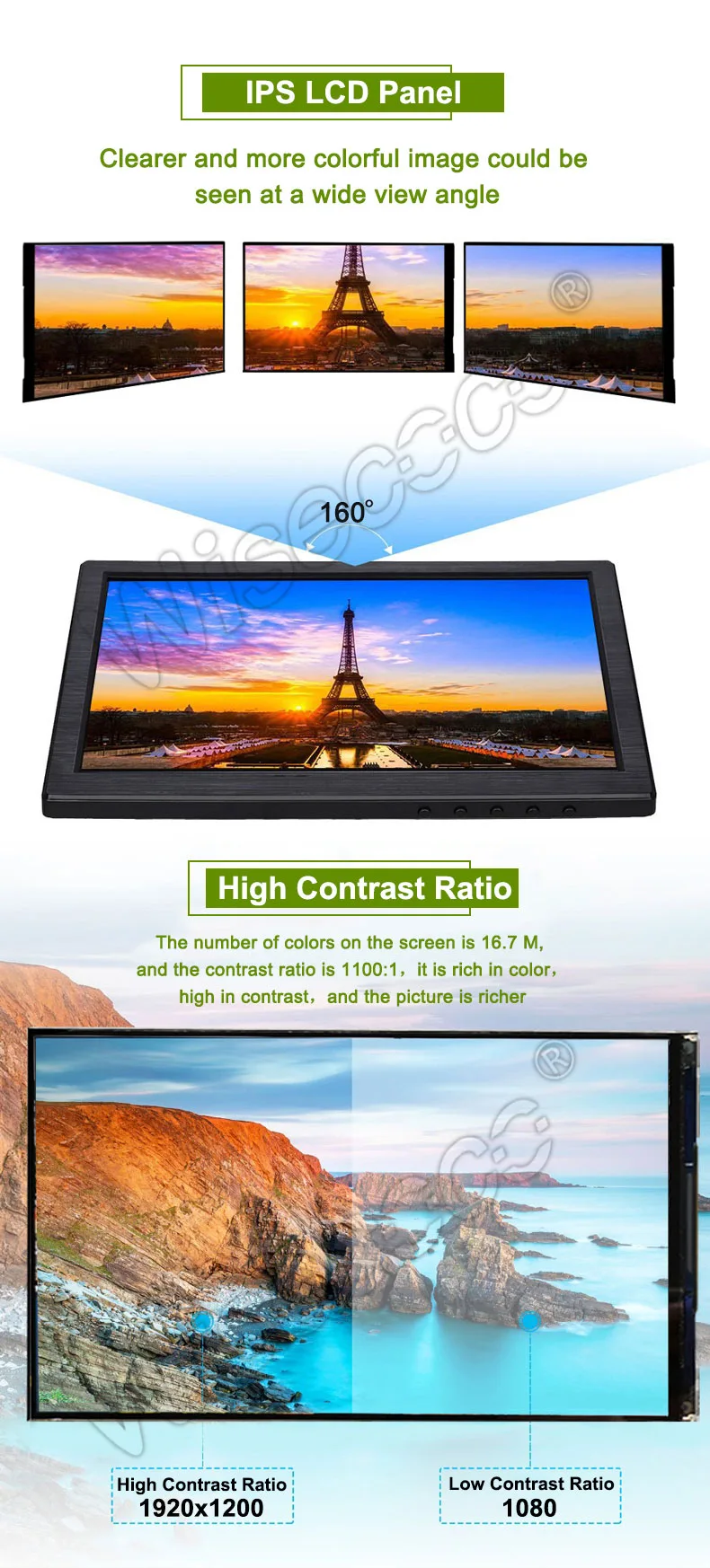 7 Inch FHD 1920x1200 IPS Landscape LCD MIPI Interface LCD Module