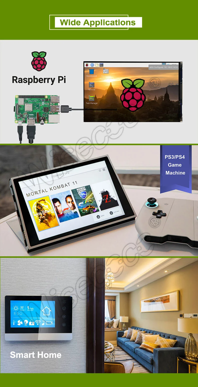 7 Inch FHD 1920x1200 IPS Landscape LCD MIPI Interface LCD Module