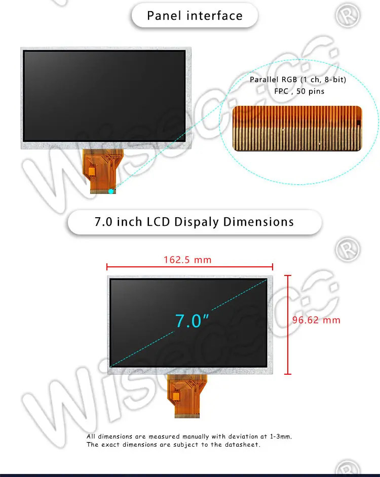 7 inch 800 480 lcd module lcd display