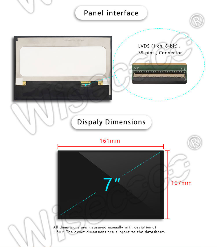 7 Inch IPS TFT LCD Display 1280×800 