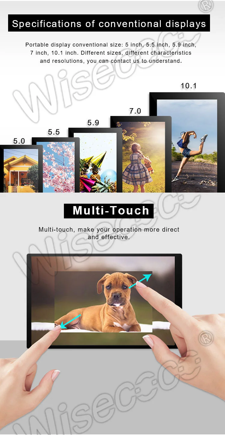 7 Inch TFT Lcd Touch Screen MIPI Interface IPS 1920*1200 Resolution Wide Viewing Angle LCD Display