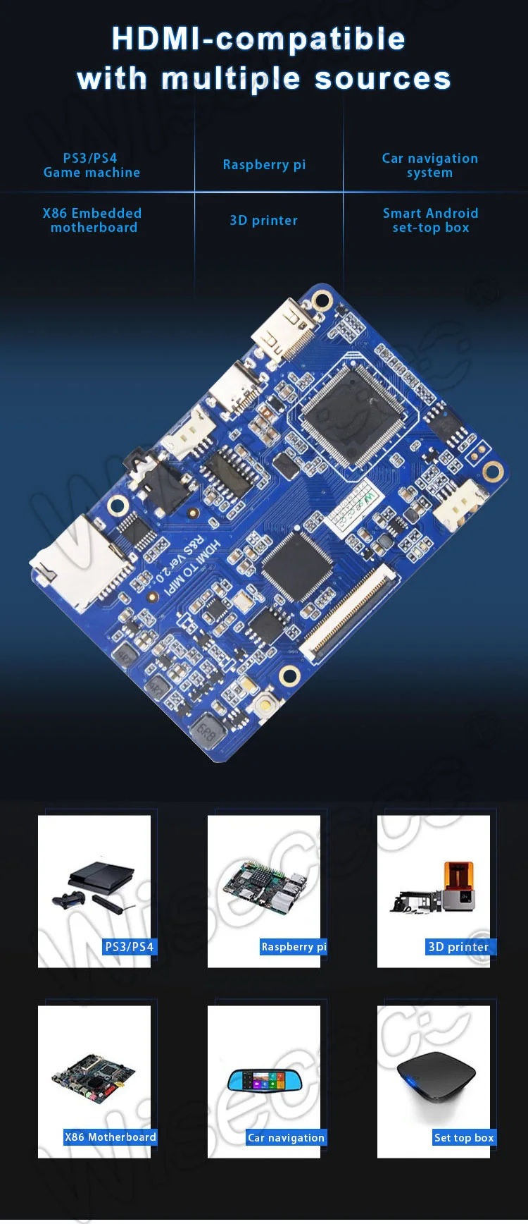 7 Inch TFT Lcd Touch Screen MIPI Interface IPS 1920*1200 Resolution Wide Viewing Angle LCD Display