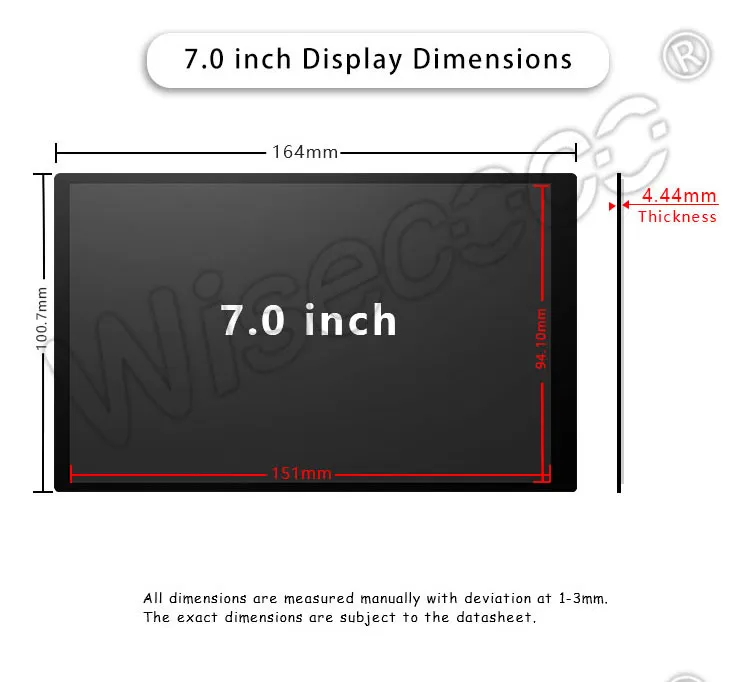 7 Inch TFT Lcd Touch Screen MIPI Interface IPS 1920*1200 Resolution Wide Viewing Angle LCD Display