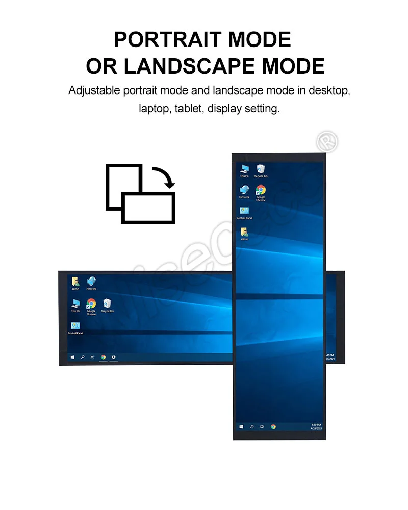 7.84 Inch 1280x400 LCD Monitor Stretched Bar Monitor