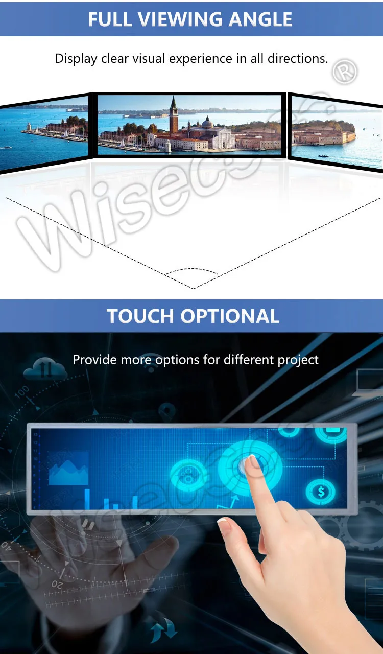 8.8 Inch 1920x480 Bar Type Lcd Module