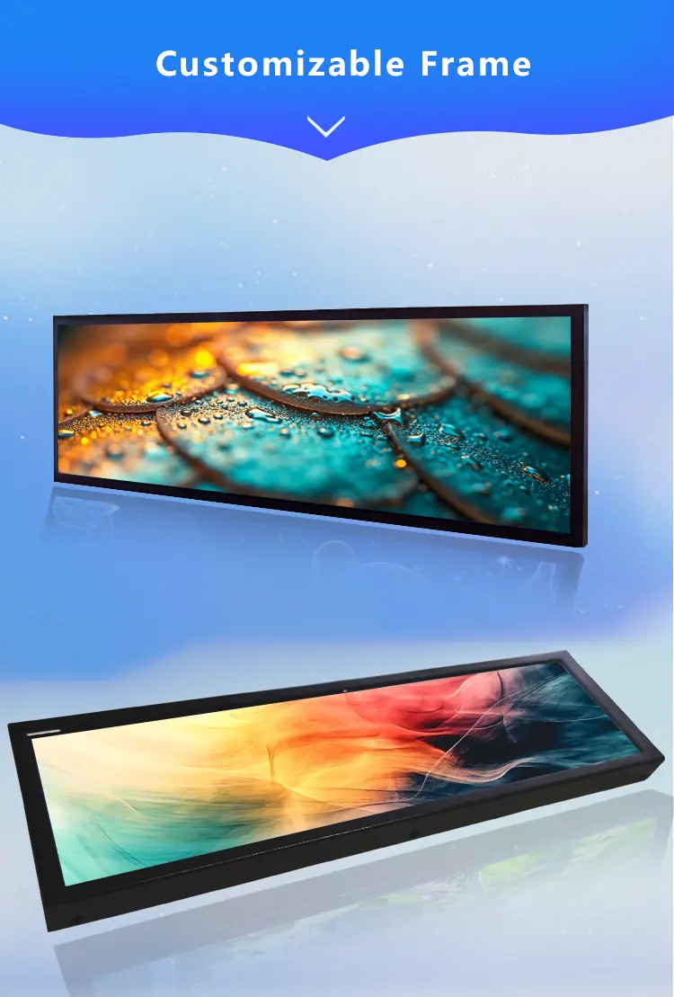 8.8 Inch Stretched Bar Display 1920x480 MIPI 40 Pins High Brightness IPS Bar LCD Panel