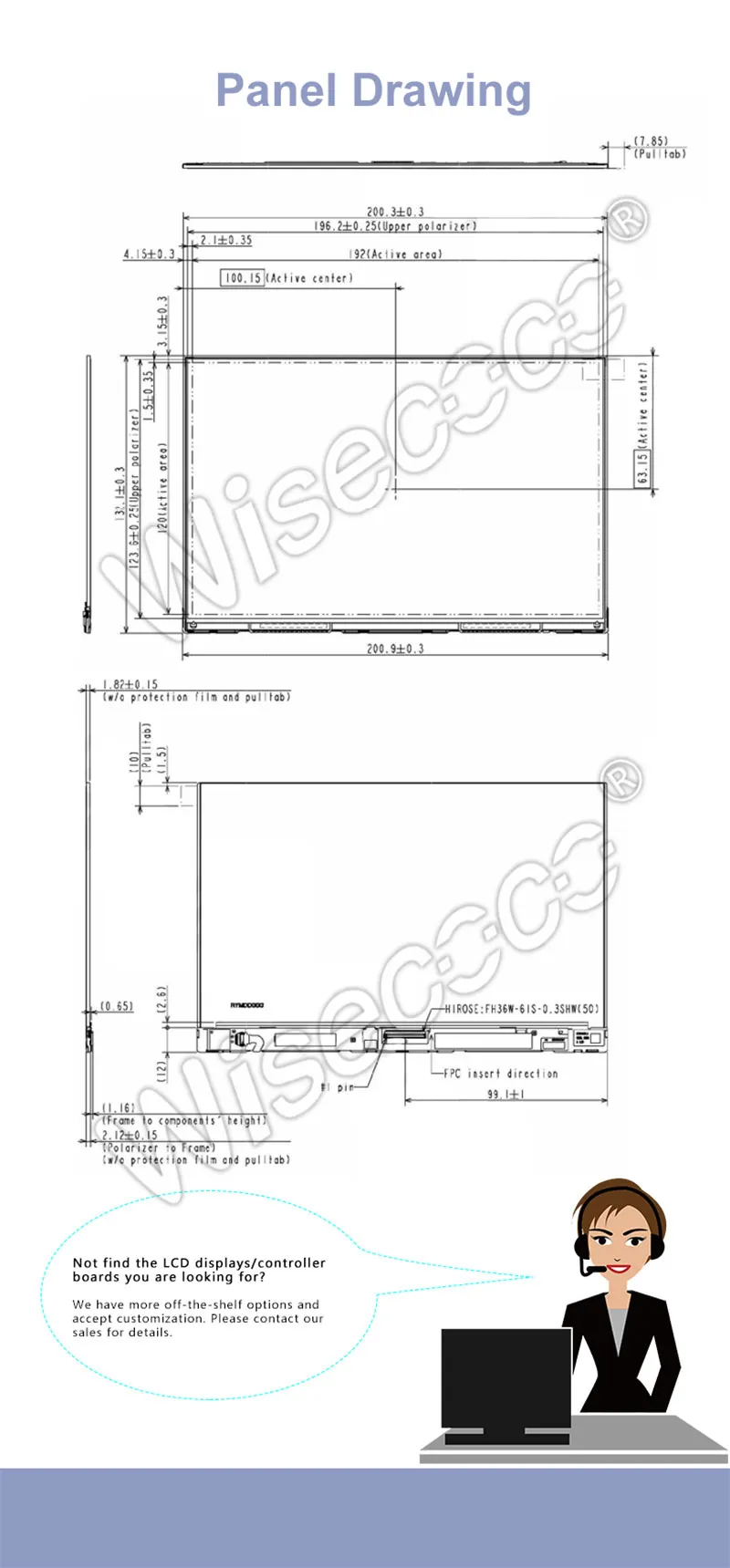8.9 Inch 2k LCD Display with touch