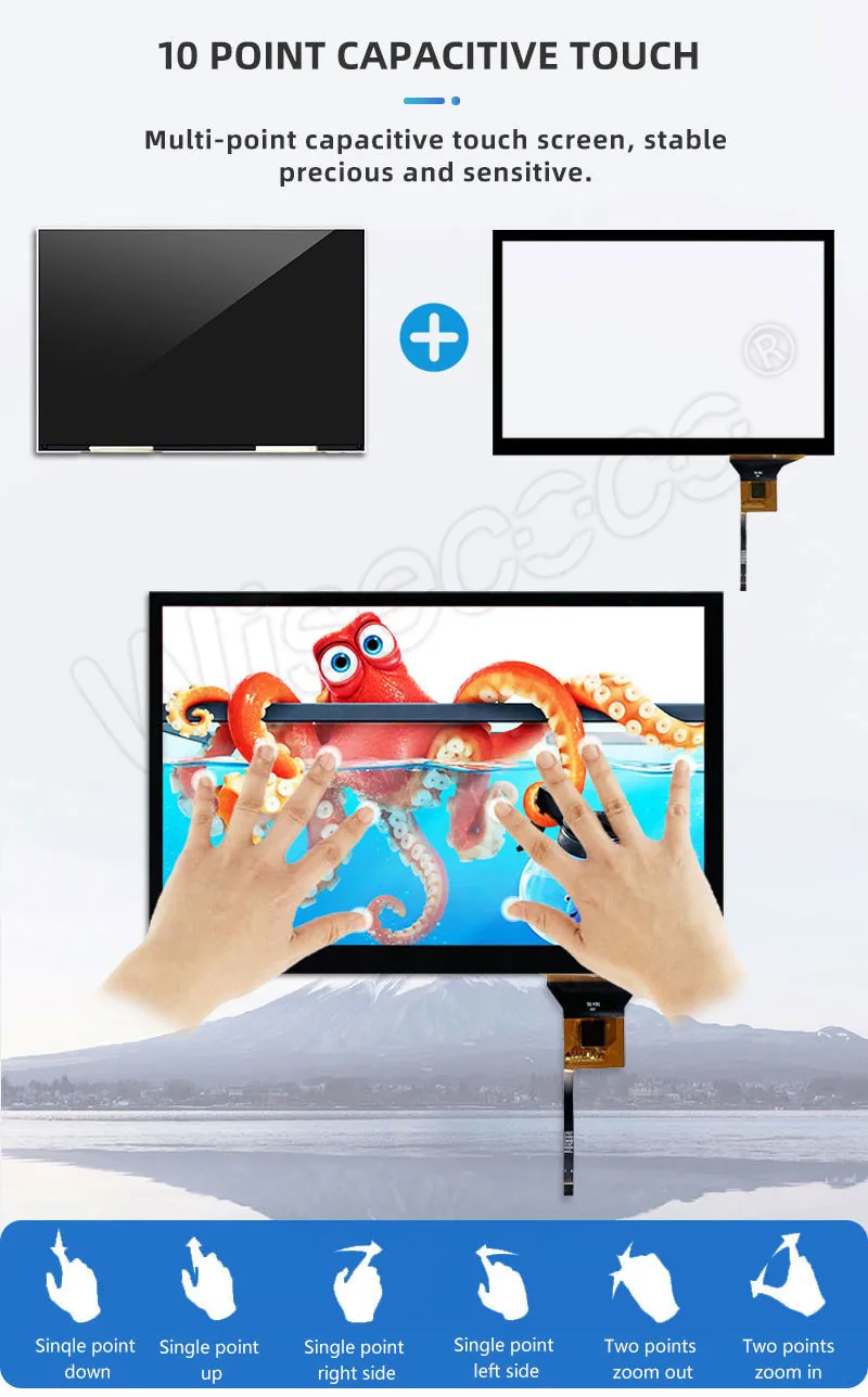 8.9 Inch 2k IPS LCD Display Capacitive Touch Screen