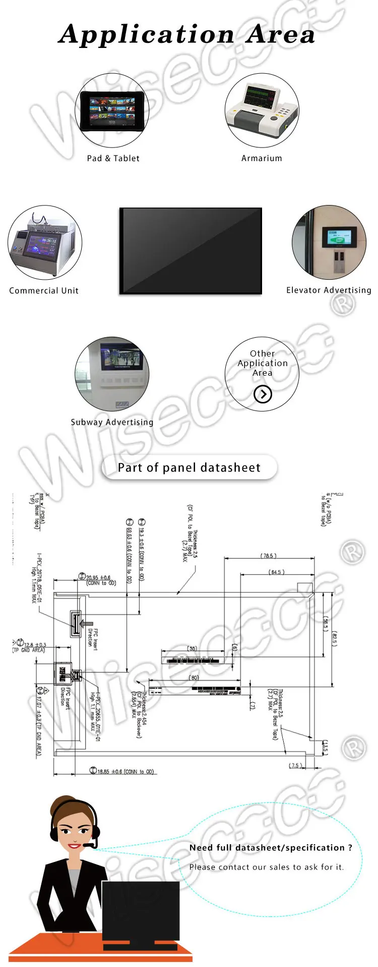 10.1 Inch IPS Tft Lcd Display 1920x1200 Resolution MIPI Interface Landscape Type LCD Modules for Raspberry Pi
