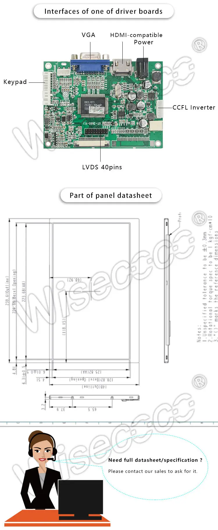 10.1 inch 1280x720 lcd with touch
