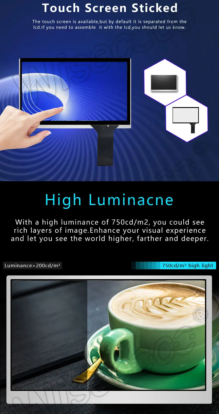 10.1 inch 1280x720 lcd with touch