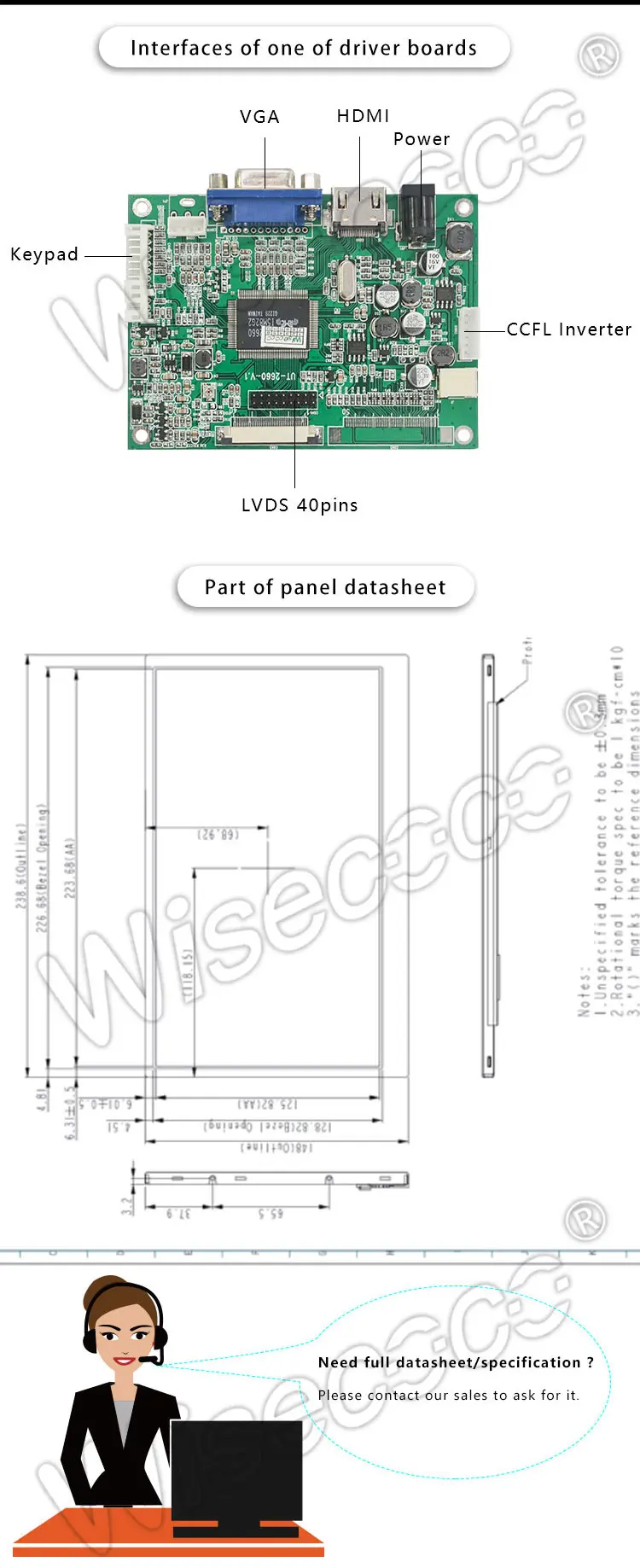 10.1 inch 1280x720 ips lcd module