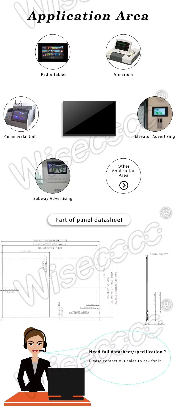 10.1 Inch 1280x800 IPS Touch Screen TFT Lcd Display LVDS Landscape LCD Module