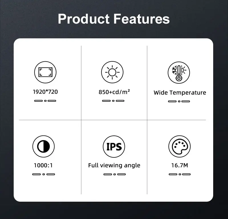 10.3 inch 1920x720 stretched bar type LCD display