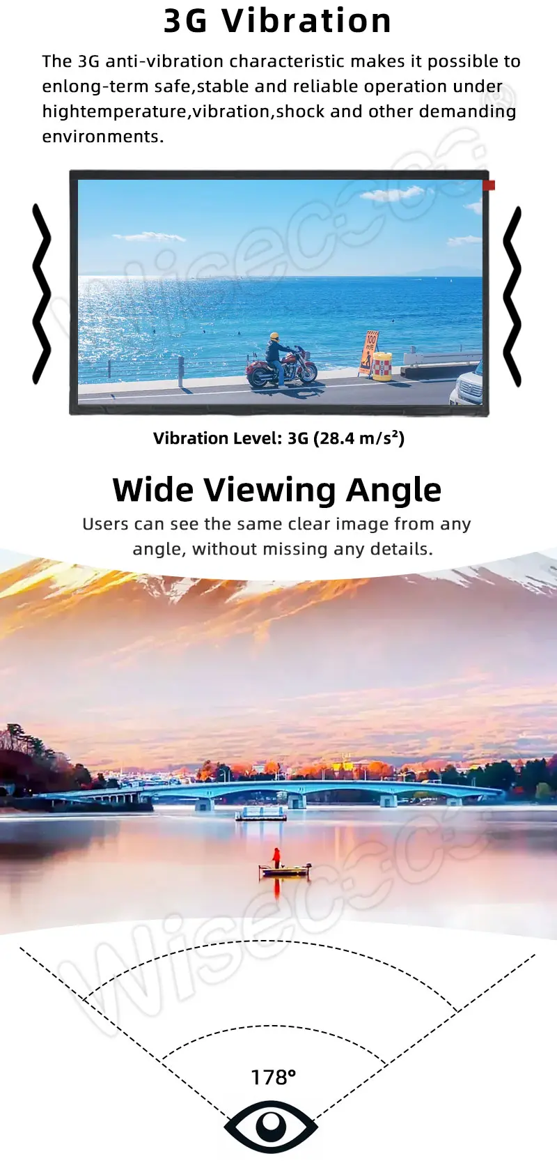 15.6 Inch TFT LCD Display 1920×1080 LVDS High Brightness 1200nits Sunlight Readable Wide Temperature Display