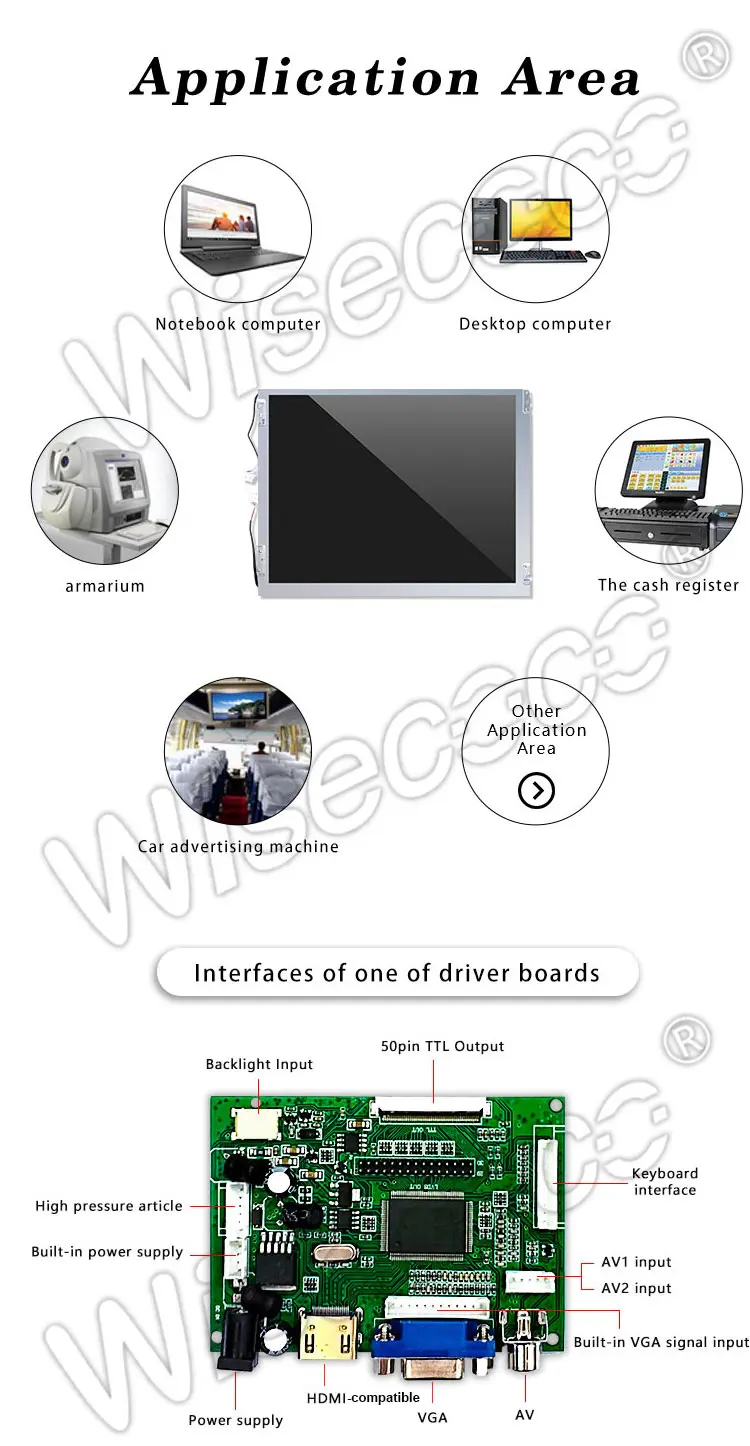 12.1 Inch 800*600 Lvds 20 Pin Tft LCD Display Module