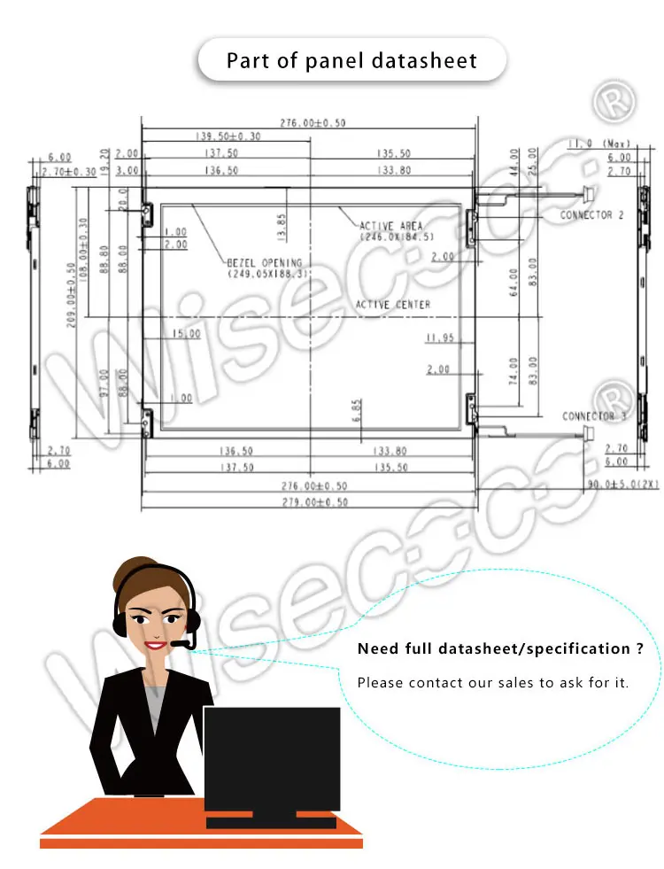 12.1 Inch 800*600 Lvds 20 Pin Tft LCD Display Module