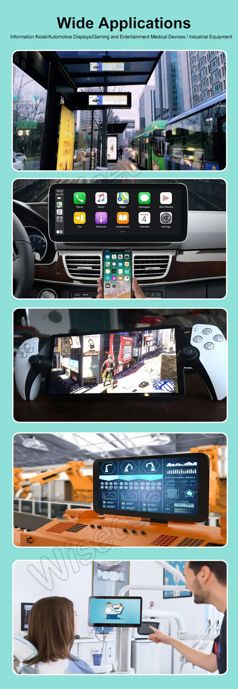 12.3 Inch Ips Stretched Wide Bar Type Lcd Screen application