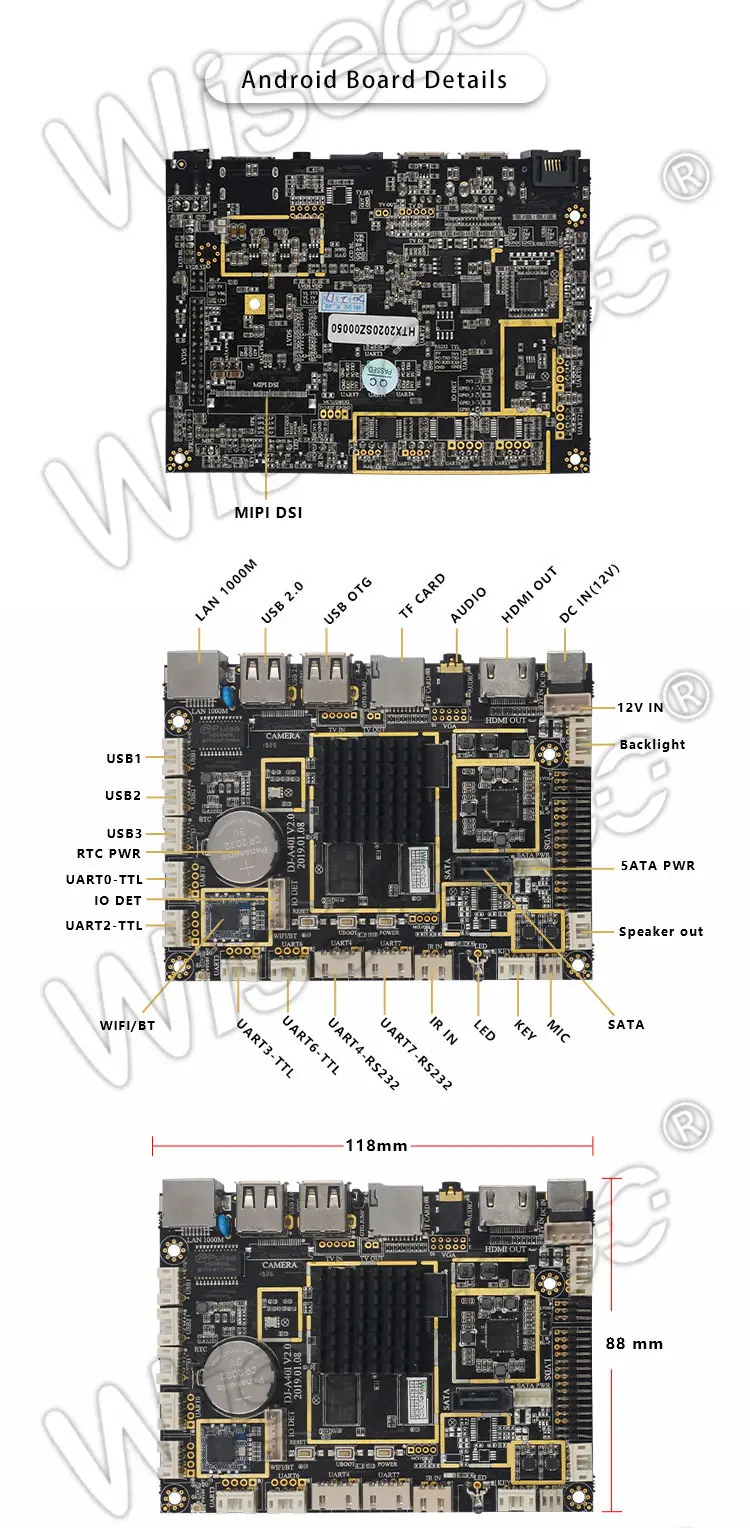 12.3 Inch IPS Stretched Bar LCD Display 1000nits High Brightness LVDS TFT LCD Screen