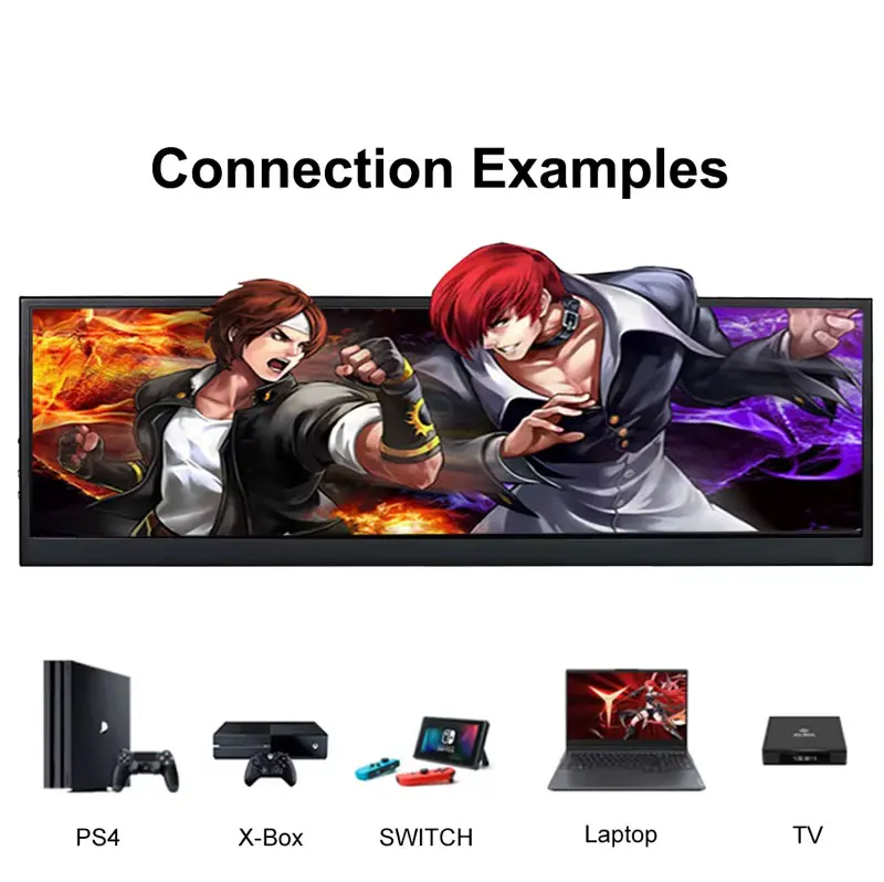 12.6 Inch Portable Monitor IPS Bar LCD Display Multi-touch Screen