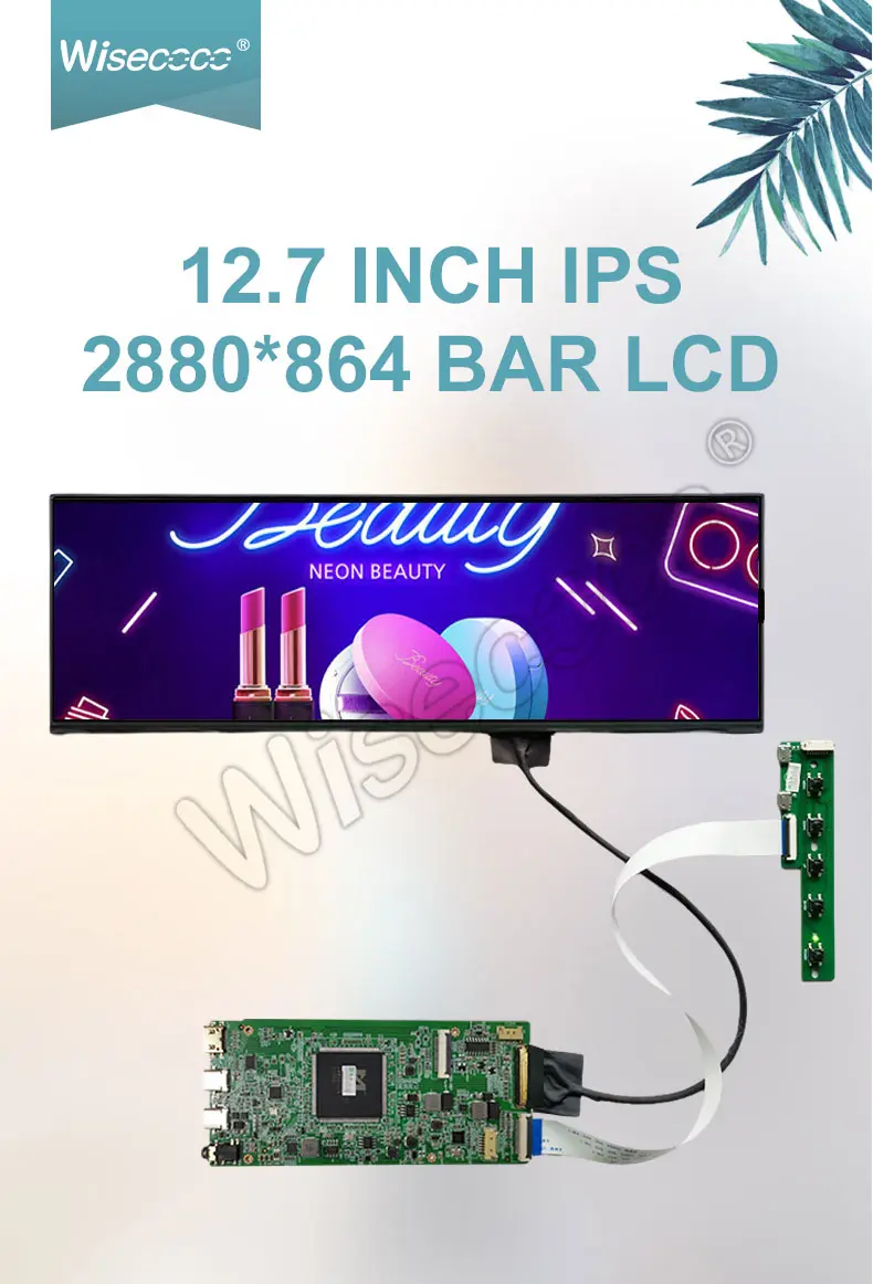 12.7 Inch 2880x864 IPS Stretched Bar LCD Display