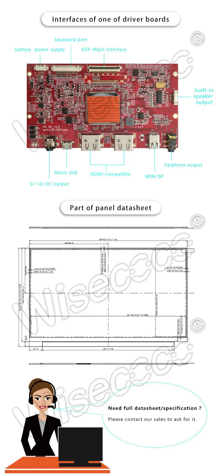 13.3 Inch 4K UHD Hard Coating LCD Display 3840x2160 EDP Interface IPS TFT LCD Module Screen