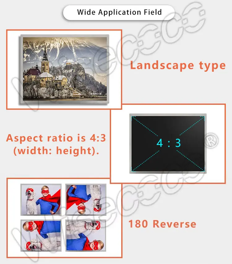 15 Inch TFT LCD Display 1024×768 LVDS WLED Backlight Wide Temperature Display